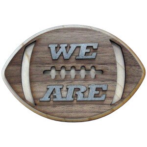 magnet 3 layer We Are with wood football